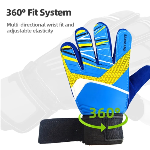Målvaktshansker for barn Pustende fotballhansker Blue Size 6