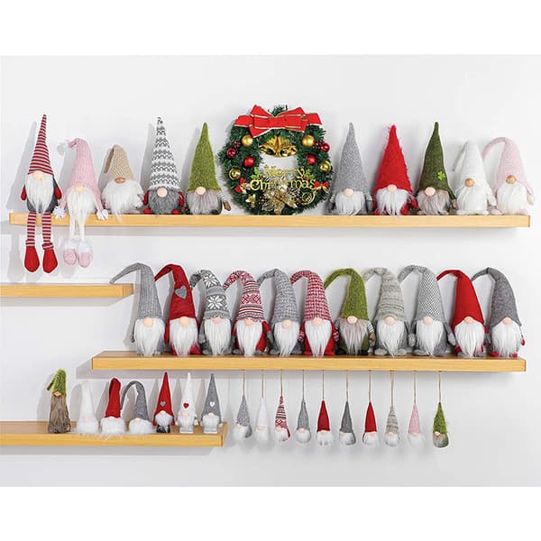 Julgran Hängande Gnome Ornaments Set om 10, Swedish Handma