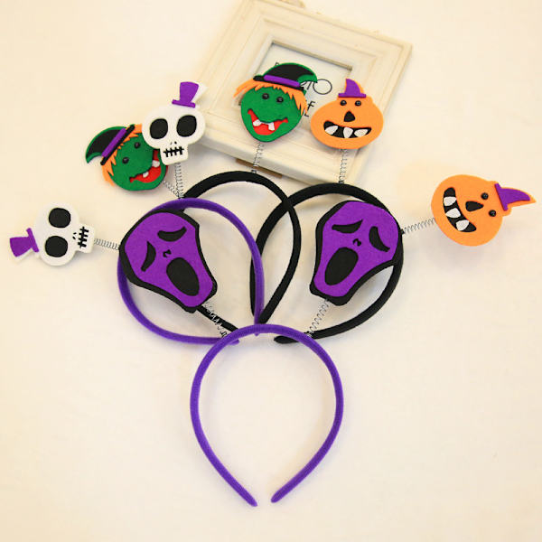 3 kpl Halloween-panta naamiaisiin lapsille, juhlanäytöksiin, koristeisiin, lahjoja lapsille (vihreä pääkallopanta)