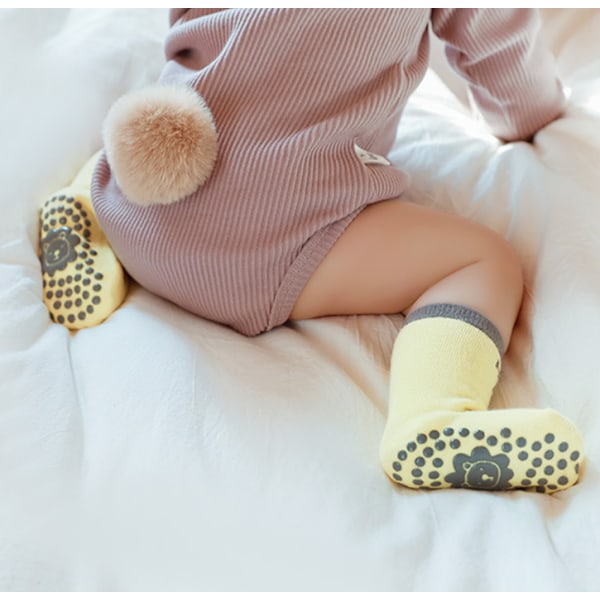 Väripalikkatoffelisukat Unisex Lasten Puuvilla Sininen Harmaa
