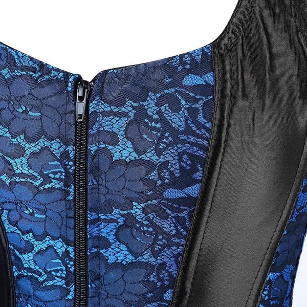 Korsetter för kvinnor Overbust Bustier Top Gothic exy houlder 2928blue S