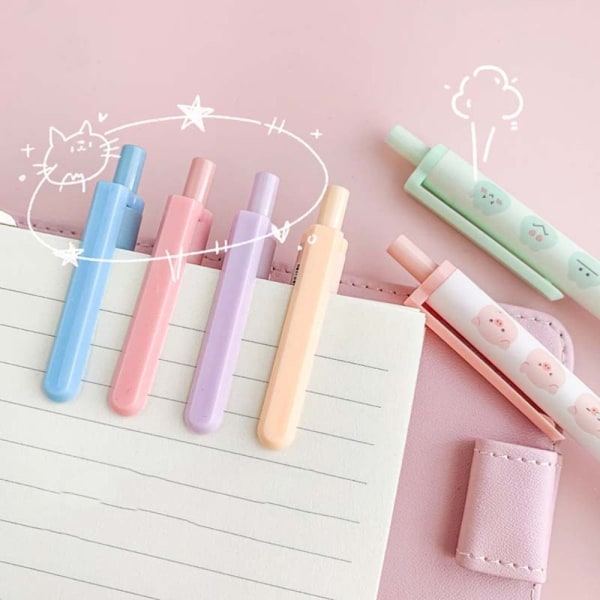 6 STK/ SET Kulepenn Rollerball Penn Gelpenner 6PCS/SET