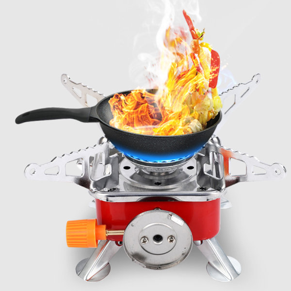 Mini-grill utendørs portabel sammenleggbar liten firkantet komfyr Camping Gasskomfyr Sikker og holdbar Small Square Furnace