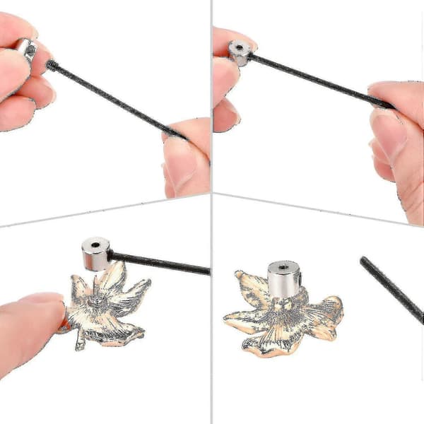 100 stk. Pinstikkere Pinslåse Pinstikker Låsende Spænde med Nøgle, 6 x 5 mm