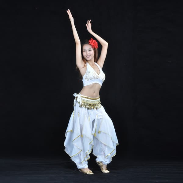 1/2/3/5 Dam Magdans Harem Byxor Tribal Baggy Arabic White 1 Pc