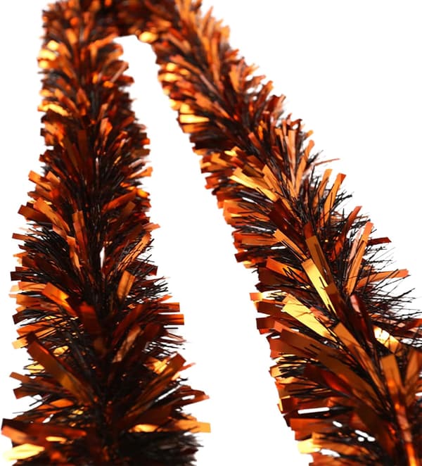 6,5 fot Halloween Tinsel Girlander Svart Glitrende Twist