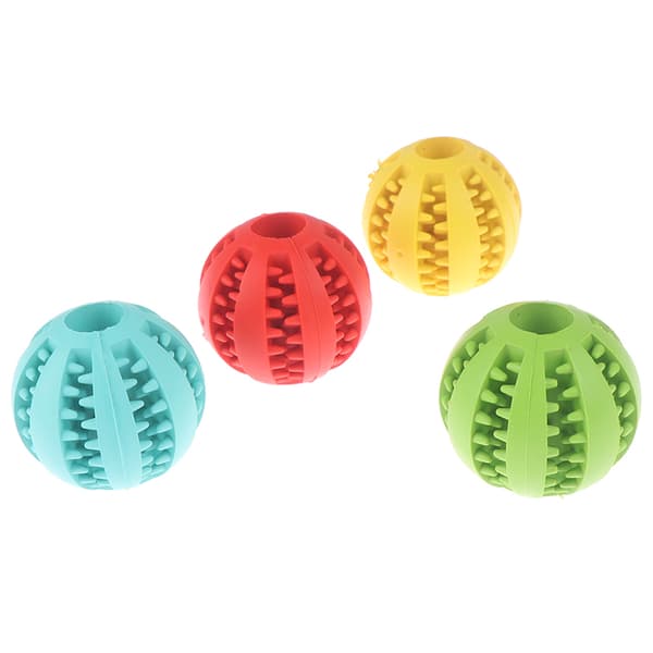 Hundleksaker Stretchgummi som läcker boll Katt Hundtuggleksaker Yellow