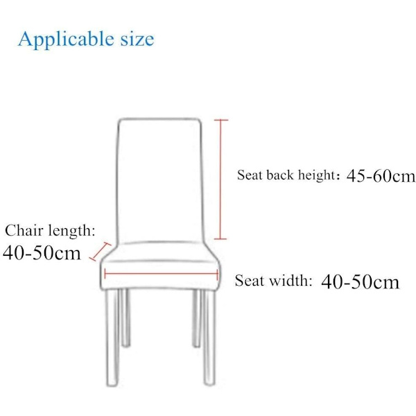 elastiskt stolsöverdrag / stolskydd 2 st