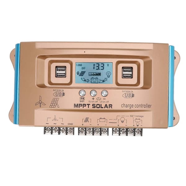 12V 24V 36V 48V 60V Vindkraft Solcellekontroller MPPT Vind Solcelle Komplementær Gatelys Ladekontroller 30A 10A 360W