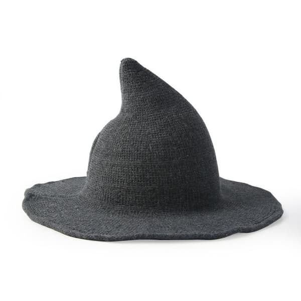 Halloween Heksehatt i Ull Gray