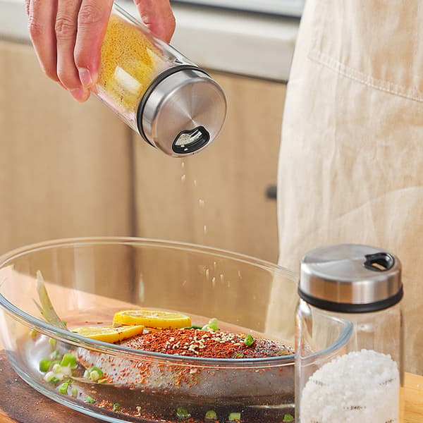 Förseglade kryddburkar med roterande lock Transparent kryddburk 200ML