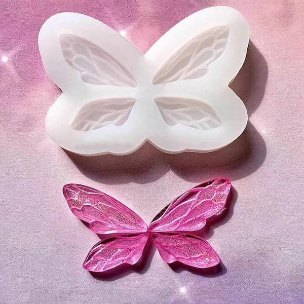 for Butterfly Elf Wings Silikon Epoxyharpiksform DIY Nøkkelring Anheng for Veske D
