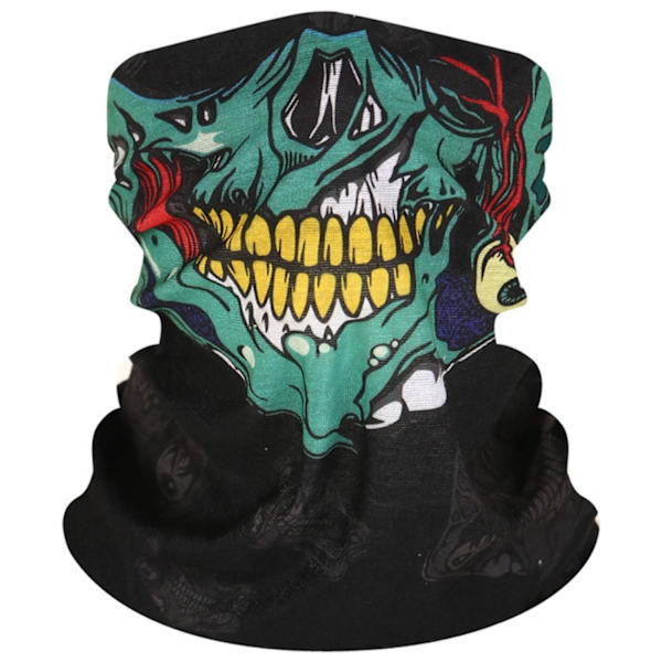 Flerfärgad skelettmask / halsduk / sjal | Halloween - skelett multifärg