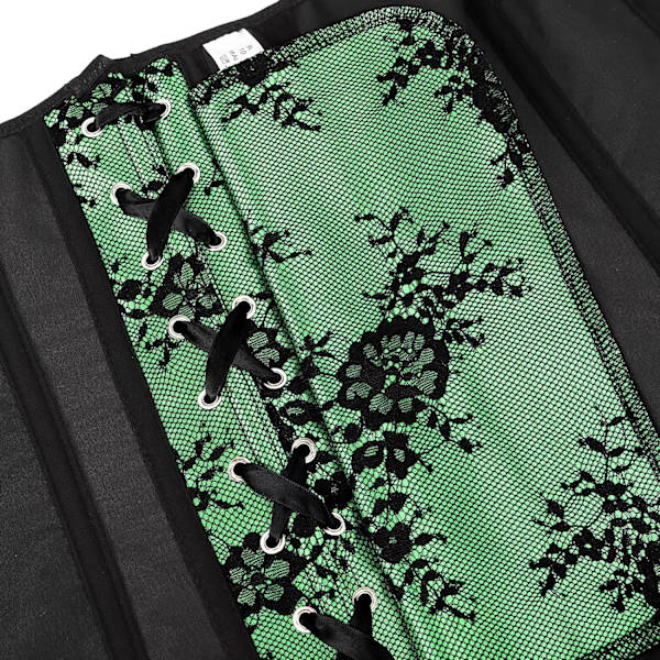 Korsetit naisille Overbust Bustier Top Gothic Sexy Shoulder 8127green 4XL
