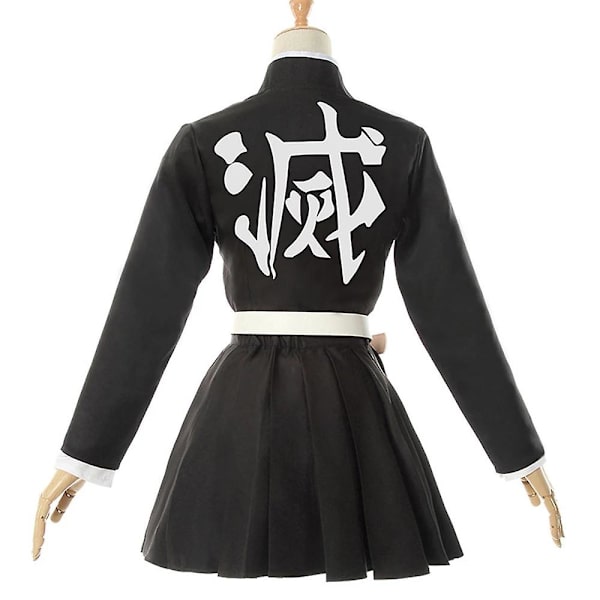 Vuxna barn Demon Slayer Kimetsu No Yaiba Anime Kimono Kanroji Mitsuri Cosplay Kostym Halloween Kläder Suit and wig child size 130cm Kimetsu