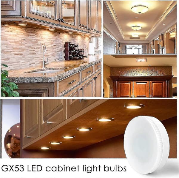 4 stk. Gx53 LED Spotlight 9W Varmt Hvid 3000k, 900lm, AC 230v, Ikke-dimbar