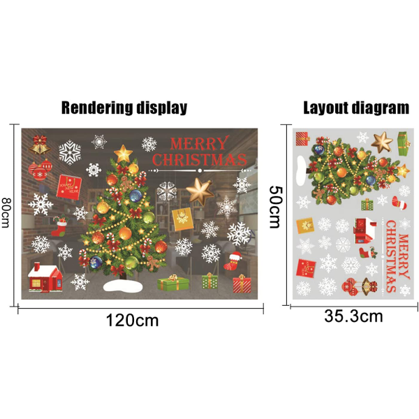 Christmas Snowflake Window Stickers for Glass Xmas Stickers style 1