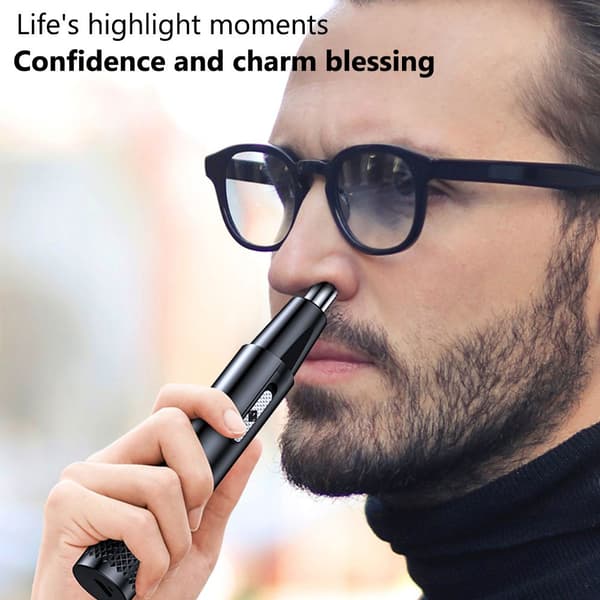 Næsehårstrimmer Barbering white Double cutter head