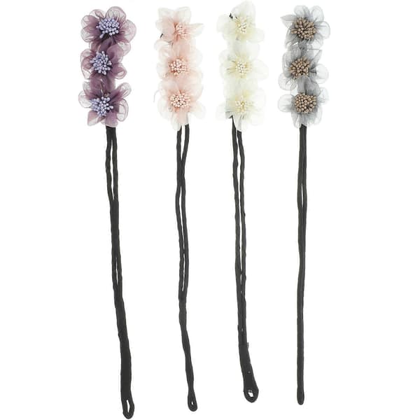 4 st Donut-hårknutsformare, blomhårband, hårstylingverktyg för knutar, eleganta hårtillbehör