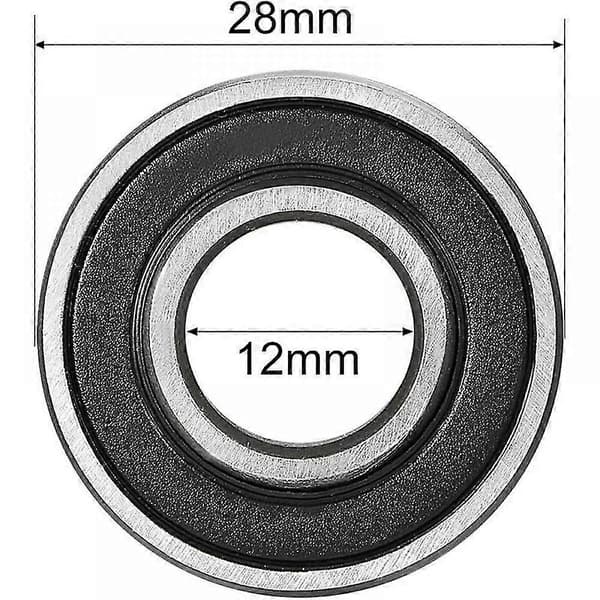 4st 6001-2rs Dubbeltätade Kullager 12mmx28mmx8mm Kolstål