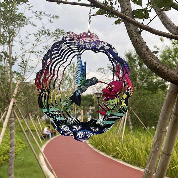 3d roterande vindspel Trädgårdskonst Vindspinnare utomhusprydnader