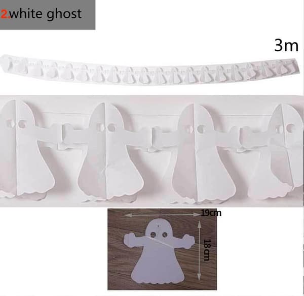 Halloween - Dekorationer - Guirlande - Græskar, spøgelser - 3m MultiColor Nr - 1