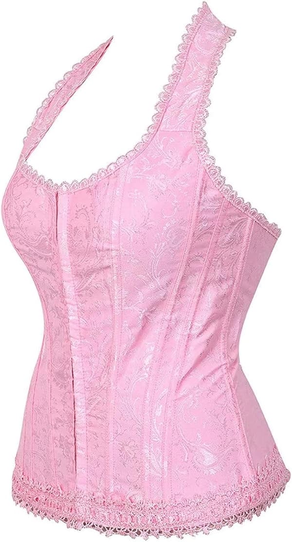 Korsetter för kvinnor Overbust Bustier Top Gothic Sexy Shoulder 603 2XL