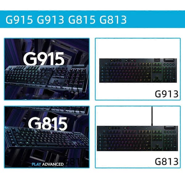 Tastaturholderben til logitech G915 G913 G813 G815 Tastatur, Sort