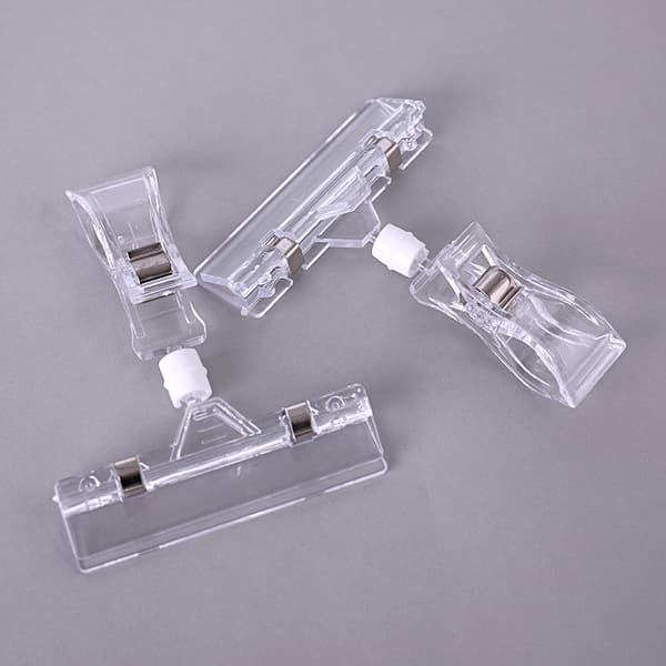 15-pak plastvareskilte Drejelig Pop Clip-holder, Displa