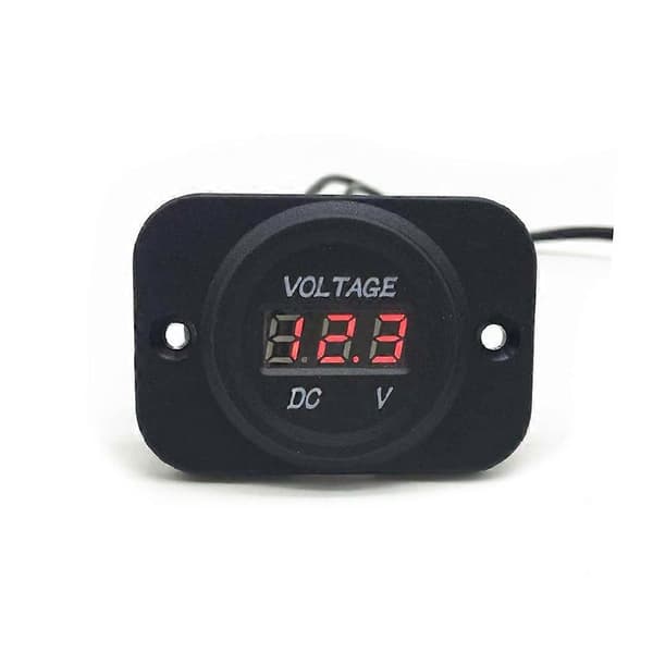 Bilvoltmeter med LED digitalt displaypanel Vandtæt spændingsmåler