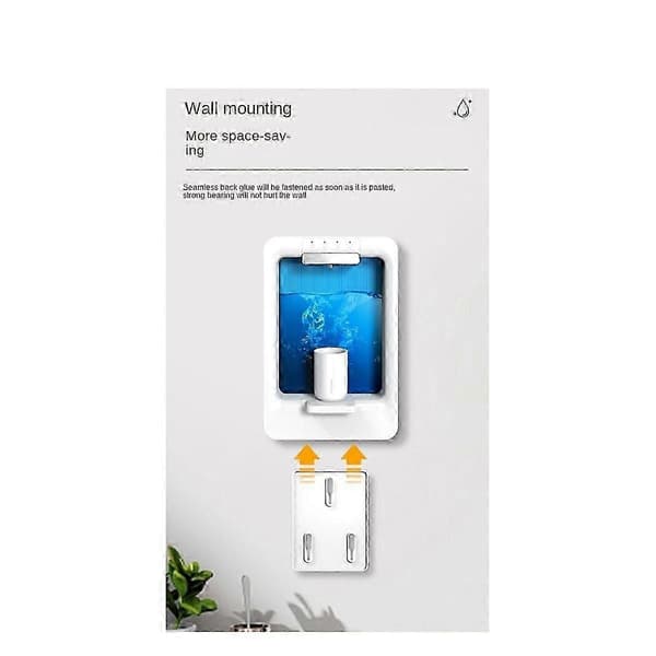Automatisk mundskylledispenser til badeværelset, USB 3 doseringsniveauer, 500 ml smart berøringsfri mundskyl