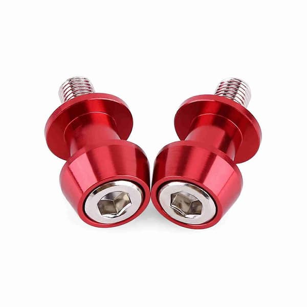 Motorcykel CNC aluminiumslegering svingarmsspole skydere stativ svingarm bobbins (8 mm rød)