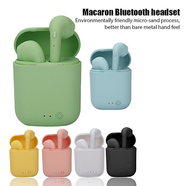 Tws I2 Bluetooth 5.0 hodetelefoner Stereo blue
