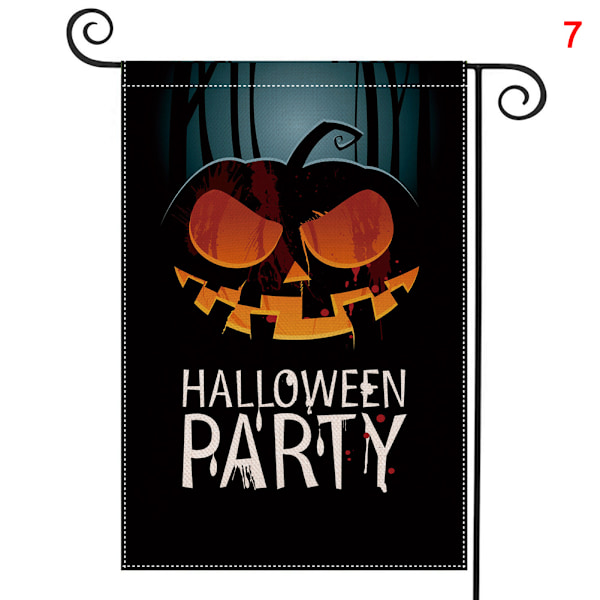 Halloween Hållbar anti-blekningsbanner dubbelsidig printed trädgårdsflagga utomhusdekoration 7
