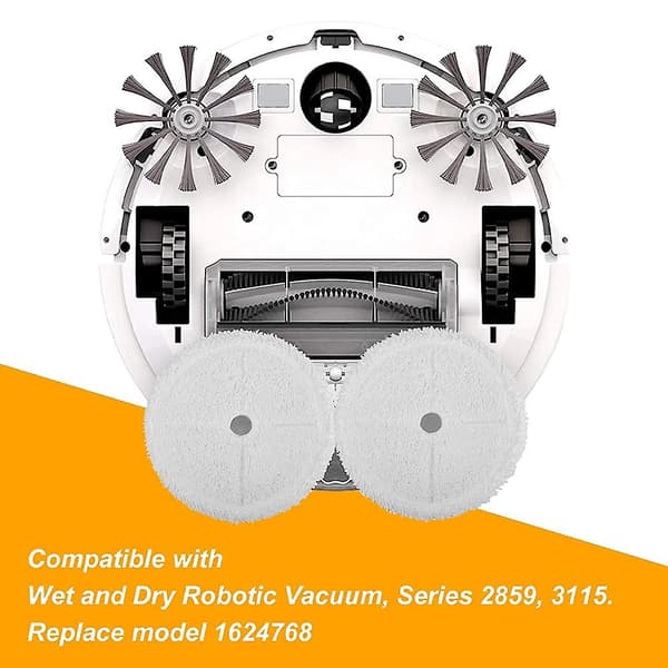 Ersättningsmoppdynor för 3115 2859 Series Spinwave våt- och torrobotdammsugare, återanvändbar dyna, 6-pack