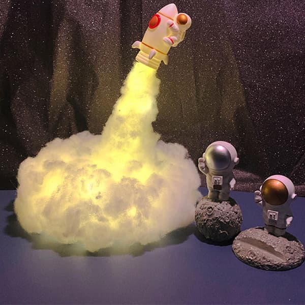 LED farverig sky astronautlampe med regnbueeffekt