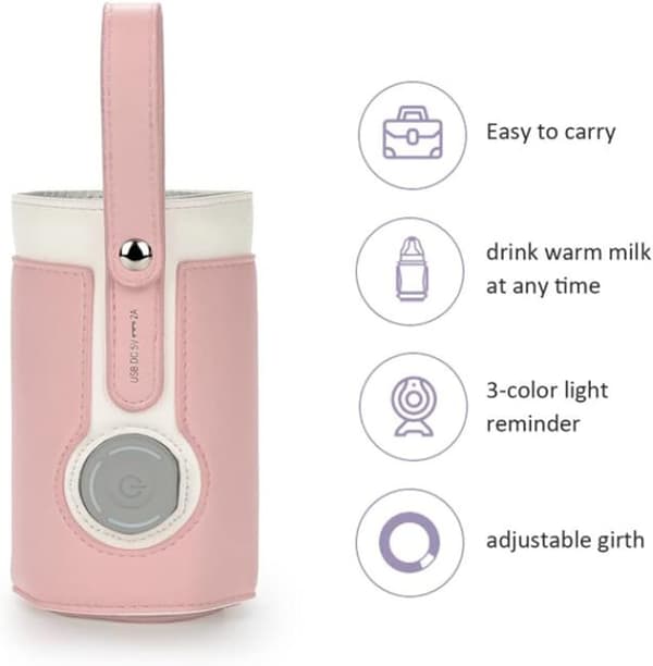 #(rosa) USB flaske termostatisk varmer med tre-nivå justering#