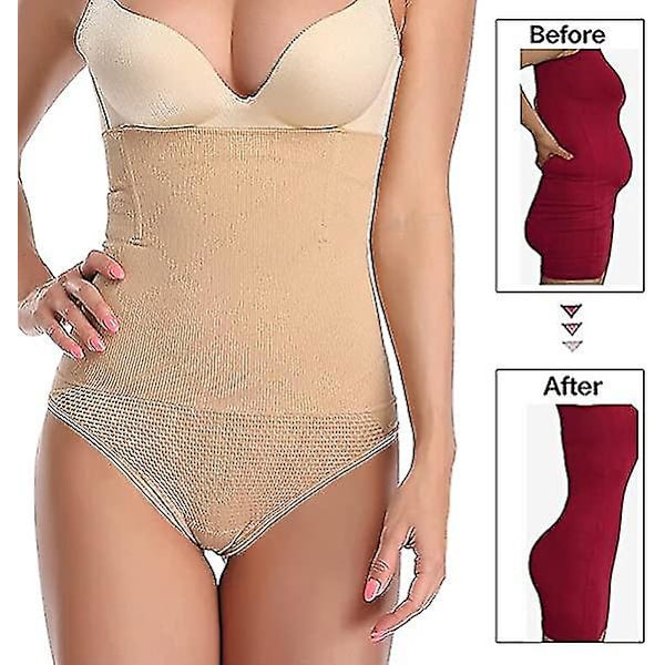 Højtaljet mave-stringtrusse til damer Red XL and 2XL