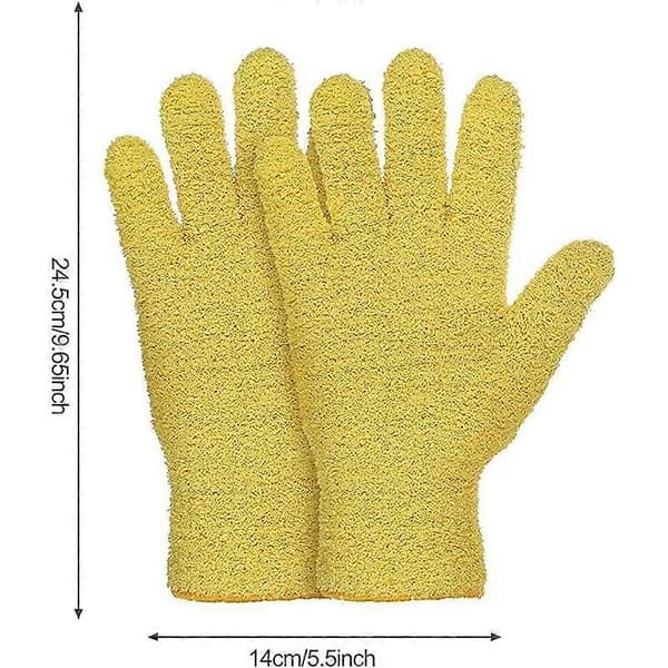 6 stk. ultrabløde mikrofiber vaskehandsker genanvendelige støvehandsker våde