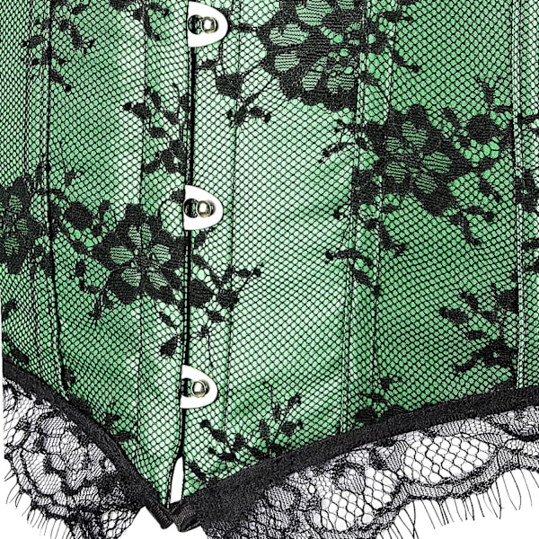 Korsetit naisille Overbust Bustier Top Gothic Sexy Shoulder 8127green 4XL