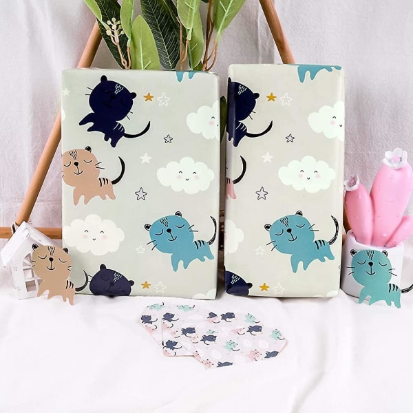 Gavepapir Foldet fladt 3 ark Juledesigngave