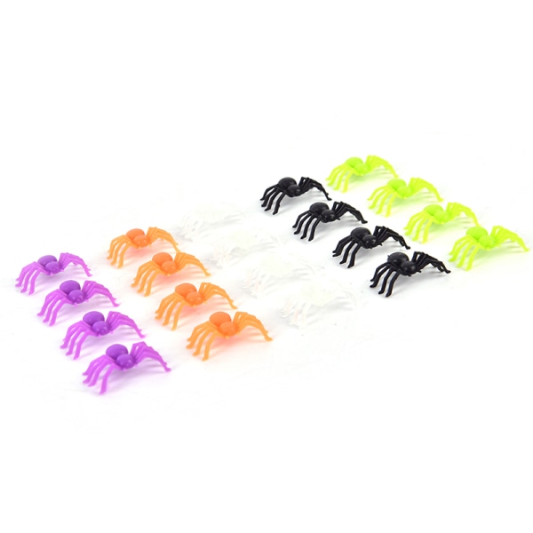 200ST/ Set Halloween Plast Miniatyr Spindlar Dekorera random color