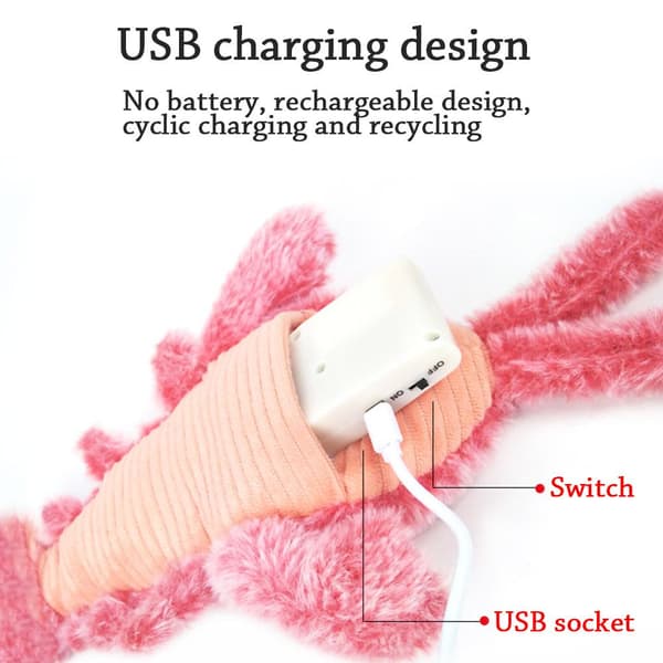 Electric Jumping Cat Toy Räkor Moving Simulation Hummer