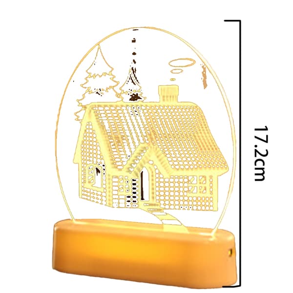 Akryl jule LED-lys, dekorative lys, ferie houses