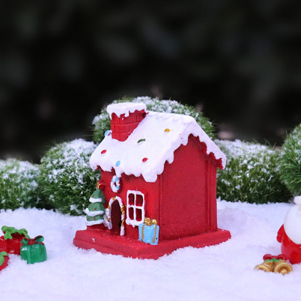Jul Pepparkakshus Trä Led Glödande Julby