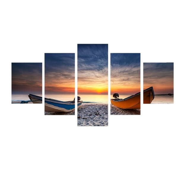 5st/ Set Canvasmålning Dekoration Strandlandskap Bildmålning 30*40/60/80cm