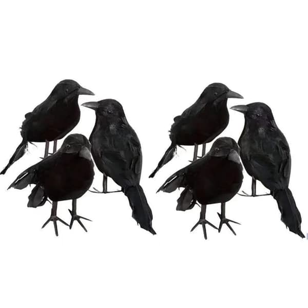 Halloween Simulering Kragemodel Kunstig Ravn rekvisit Party Deco 3Pcs