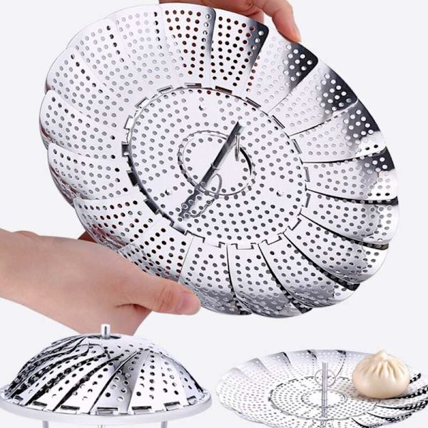 L-Justerbar Rostfri Steel Steamer Insert, Vegetabilisk Steamer, Col