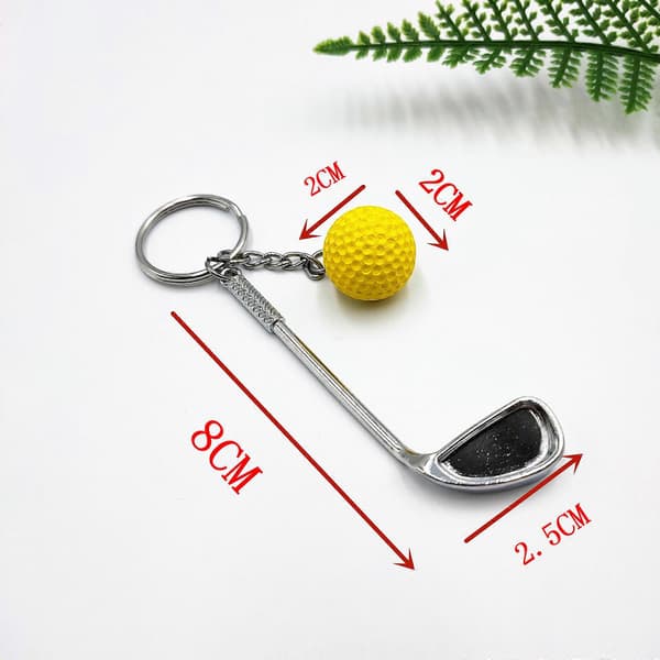 Pcs Golf Nøglering Mode Metal Golf Nøglering, Mini Golf Nøglering Golf Nøglering Gave til Mænd Kvinder Børn, 6 Farver