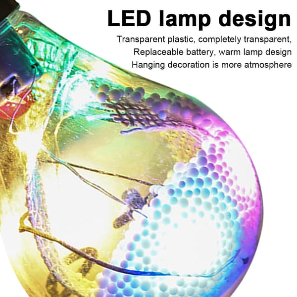 Christmas Led Transparent Julekule Juletrepynt style 4